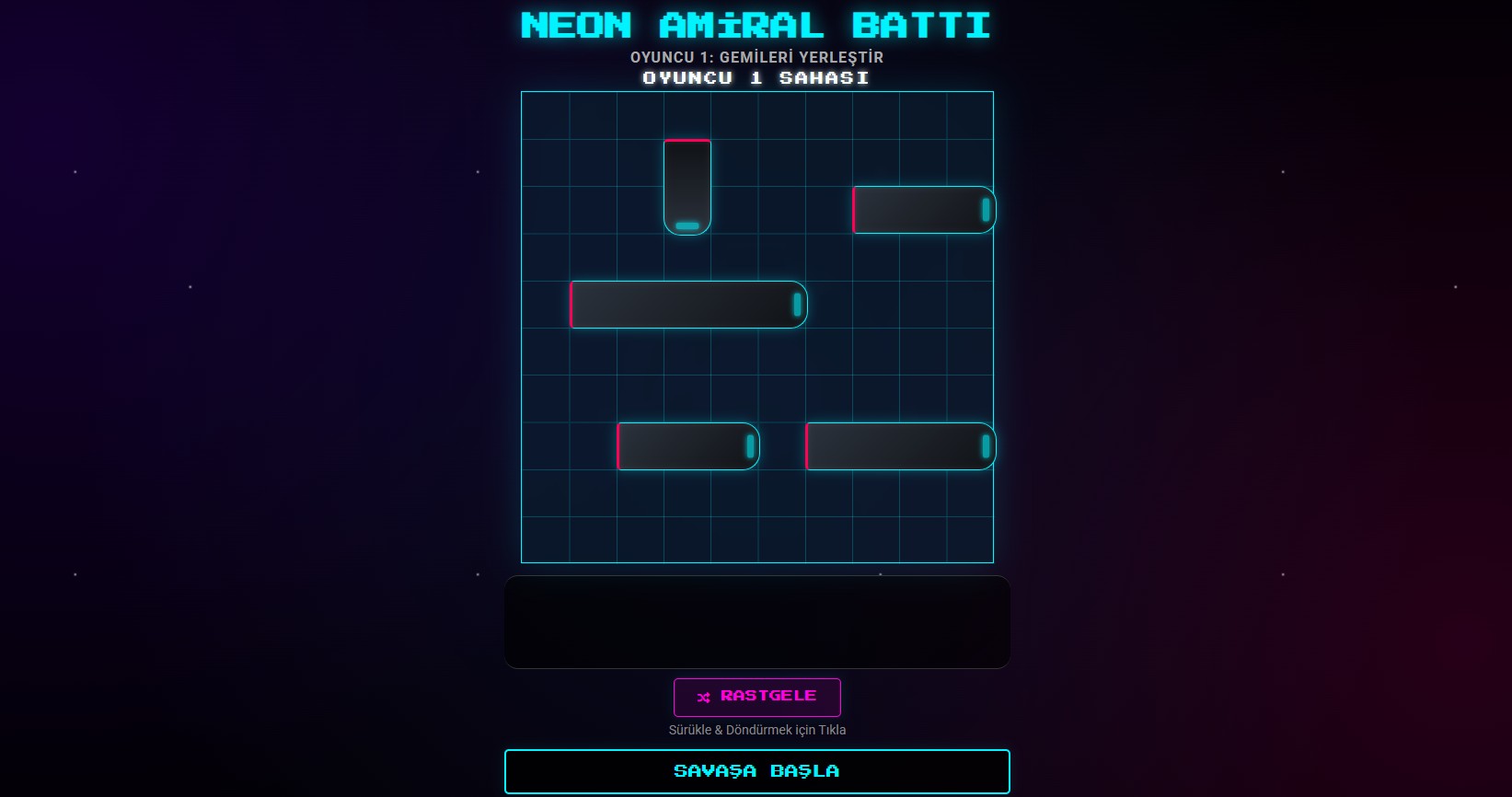 Neon Battleship - Strategy Board Game