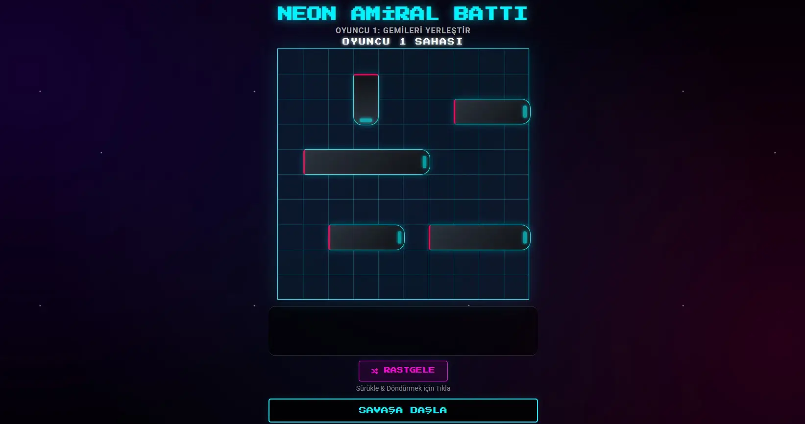 Neon Battleship - Strategy Board Game