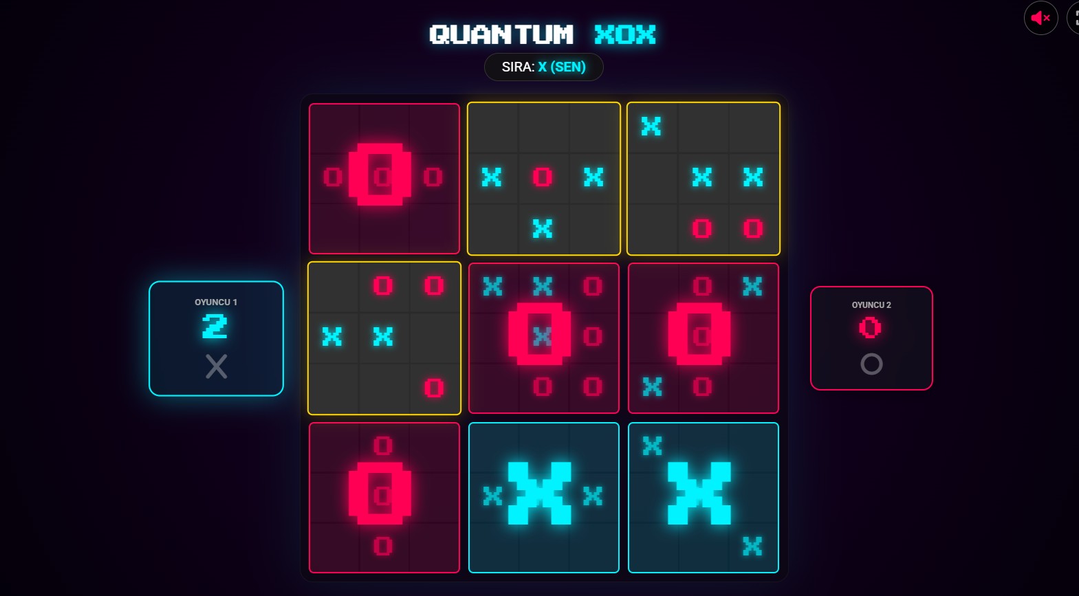 Quantum XOX - Ultimate Tic Tac Toe